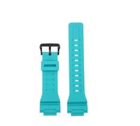 DKWOIS Correa de silicona compatible con Casio Small Square DW-291H, DW-290, W-218H/219H, A158, pulsera de goma modificada for hombre de 18 mm.(Blue matte model)