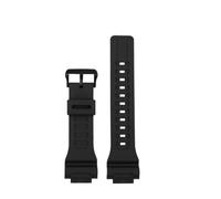 DKWOIS Correa de silicona compatible con Casio Small Square DW-291H, DW-290, W-218H/219H, A158, pulsera de goma modificada for hombre de 18 mm.(Noir)