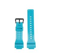 DKWOIS Correa de silicona compatible con Casio Small Square DW-291H, DW-290, W-218H/219H, A158, pulsera de goma modificada for hombre de 18 mm.(Blue glossy model)