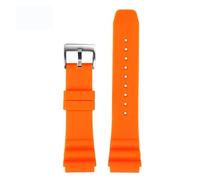 DKWOIS Correa de silicona compatible con el reloj de buceo CASIO Swordfish MDV-106 MDV-107 MTP-VD01D Efr-303l Correa de reloj naranja verde for hombre de 22 mm(Orange silver,20mm)