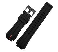 DKWOIS Correa de silicona compatible con G-SHOCK GA2100 GA-2100 GM2100 DW5600 DW6900 Correa deportiva de caucho negro modificada de 16 mm(Orange line-black)