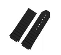 DKWOIS Correa de silicona negra de 27 x 19 mm compatible con la serie King Power UNICO Big Bang, repuesto de pulsera con interfaz y herramienta.(Black no buckle)