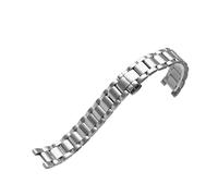 DKWOIS Muesca Correa de acero inoxidable Compatible con reloj Rossini GC Cinturón for mujer Pulsera de reloj de oro rosa 16 * 8 mm 18 * 10 mm 20 * 11 mm Enviar tornillos(Silver,16-8mm)