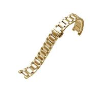DKWOIS Muesca Correa de acero inoxidable Compatible con reloj Rossini GC Cinturón for mujer Pulsera de reloj de oro rosa 16 * 8 mm 18 * 10 mm 20 * 11 mm Enviar tornillos(Golden,16-8mm)