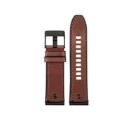 DKWOIS Reloj retro con correa de cuero for hombre DZ4343 DZ4323 DZ7406 con correa de cuero retro de 22 mm, 24 mm y 26 mm(C brown-black,26mm)