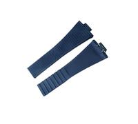 DKWOIS Repuesto de goma FKM compatible con Tissot PRX T1374007 A/410A CTS, diseño ajustable, barras de resorte de liberación rápida(Blue,12MM_SILVER BUCKLE)