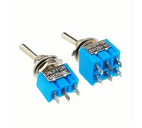 DL 5 uds interruptor de palanca en miniatura unipolar doble tiro ON-OFF-ON/ON-ON 120VAC 6A 1/4 pulgadas montaje MTS-102 103 202 203(MTS-203)