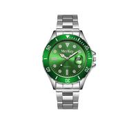 (DL GREEN) Reloj de pulsera de cuarzo para hombre, de acero inoxidable, de lujo, con calendario, para