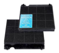 DL-pro - 2 filtros de carbón activo para Elica Mod.15 AEG ELectrolux Bauknecht Whirlpool Ikea 225x212mm, filtros de carbón como 9029793818 48400008575 E3CFE15 AMC027 F00333SE Tipo 15 modo. 15 Typ333.