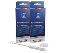 DL-pro 20 aplicaciones I Pastillas de limpieza para cafetera Bosch Siemens EQ Serie 00311969 con cepillo de limpieza DL-pro