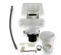DL-pro Bomba de drenaje para Whirlpool Bauknecht 481231028144 Plaset Bomba de drenaje magnética con cabezal de bomba colador manguera de conexión para lavadora WA WAK WAS