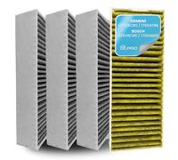 DL-pro Clean Air - Juego de 4 filtros de carbón activo para campana extractora Bosch HEZ9VRCR0 | Siemens HZ9VRCR0 | Neff Z821VR0 | Gaggenau CA282111 | Constructa CZ9VRCR0 192 x 75 x 35 mm