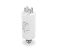 DL-pro Condensador universal 10 µF 450 V Ø 35 x 65 mm con conectores AMP 6,3 mm y tornillos de fijación M8 CBB60 para electrodomésticos eléctricos