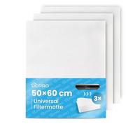 DL-pro Esterilla de filtro de fieltro, paquete de 3 unidades, 50 x 60 cm, recortable, filtro de grasa para campana extractora, uso universal, sin pelusas, filtro de fieltro