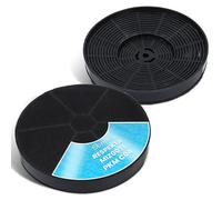 DL-pro Juego de filtros de carbón activo de 175 mm de diámetro para Respekta MIZ0031 MIZ 0031 PKM CO4 C04 Bomann KF568 Exquisit 1010035 2 filtros de carbón para campana extractora