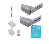 DL-pro Kit de dos bisagras inoxidables para la manija del frigorífico Liebherr 9590178 9590190 para puertas de frigorificos y congeladores