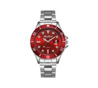 (DL RED) Reloj para hombre, reloj de acero inoxidable de moda para hombre, reloj de pulsera de cuarzo