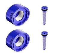 DL SERVICE Filtro y prefiltro para aspiradora Dyson V8 V7 (Animal, Absoute, Motorhead y otros) compatible, kit de 4 piezas, 2 filtros + 2 prefiltros, código ref. 965661-01/967478-01