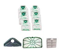 DL SERVICE Recambioss Kit apto para Folletto VK 200/220s | 6 bolsas + 2 filtros + 1 perfume + 1 cepillo inferior, recambios compatibles para mantenimiento y limpieza del Folletto