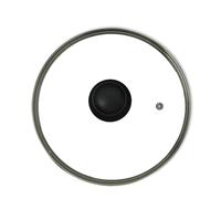 DL SERVICE Tapa de Cristal Ø30 cm para Ollas y Sartenes con Orificio para el Vapor, Cristal resistente para contener bien el Vapor, pomo antiquemaduras
