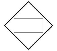 dl61bp Nacional marcador Dot Placard Sign, suplente en blanco, 10 3/4 pulgadas x 10 3/4 pulgadas, PS vinilo