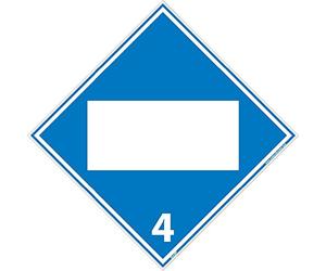 DL64BP National Marker Dot Placard Señal de peligro, cuando está mojado 4, en blanco, 10 3/4 pulgadas x 10 3/4 pulgadas, P vinilo