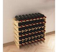 DlandHome Botellero para 48 Botellas 90 x 30 x 81 cm Botellero Modular Soporte botellero de Madera Maciza de Pino