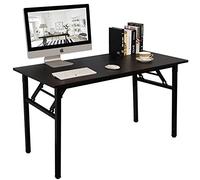 DlandHome Mesa Plegable Mesa de Ordenador Escritorio de Oficina 120x60cm Mesa de Estudio Puesto de Trabajo Mesas de Recepción Mesa de Formación,Negro