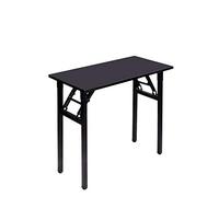 DlandHome Mesa Plegable Mesa de Ordenador Escritorio de Oficina 80x40cm Mesa de Estudio Puesto de Trabajo Mesas de Recepción Mesa de Formación, Negro