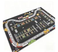 DLAYLQZG Alfombra de Juego Coches Carretera Ciudad Diseño Obra Construcción con Casa, Tráfico, Excavadora y Aparcamiento para Niños y Niñas - Alfombra Habitación Juegos (Style 1,120x160cm)