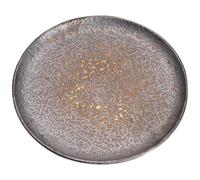 DLAZUM Bandeja de té Vintage, Bandeja para infusión Seca, Bandeja de cerámica rústica para el hogar, Bandeja de té pequeña, Base de Tetera de cerámica, Soporte Redondo para Tete