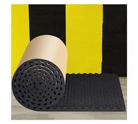 DLAZUM Espuma Aislante insonorizante, 1x5m/3.28x16.4ft, Alfombrilla insonorizante, Paneles de Espuma acústica insonorizante para Estudios domésticos y cines.,Black-10cm Thick