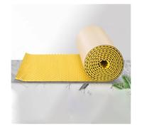 DLAZUM Espuma insonorizante para Aislamiento acústico, Paneles amortiguadores de Sonido Resistentes al Fuego de 3 cm de Espesor, Alfombrilla insonorizante autoadhesiva de Doble,Yellow-4m