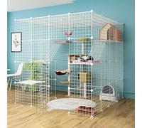 Jaula para Gatos de Interior: Jaula Grande para Gatos, Perrera para Mascotas, Jaula para Gatitos, recinto para Exteriores para Gatos, casa de Metal para Gatos, Parque Infantil para Gatos, re