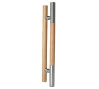 DLAZUM Manija de Puerta de Empuje y tracción para Puertas de Vidrio/Madera, manija Moderna de Doble Cara para Interiores y Exteriores Tipo Granero, manija de Barra Modelo H para,D-60cm(23.6in)