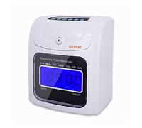 DLAZUM Máquina de fichar, Reloj de Control de Asistencia para empleados 913D, máquina de Tarjetas Perforadas, Reloj de Asistencia con Llave en inglés, Relojes de Control de asis