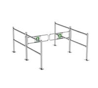 DLAZUM Puerta batiente automática de 90°, unidireccional, de Acero Inoxidable, con Cierre automático Mediante Muelle, Ideal para supermercados y almacenes, 120 cm.,100cm/39.4in