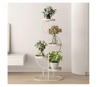 DLAZUM Soporte Alto de Metal para Plantas con Ruedas, Estante esquinero Que Ahorra Espacio para Interiores y Exteriores, Sala de Estar, Patio, jardín.,White-50x24x105 cm