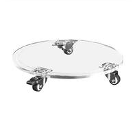 DLAZUM Soporte Redondo de acrílico para Plantas con Ruedas, Carrito para macetas con Ruedas, Soporte móvil para macetas para Uso Interior y Exterior, Carrito Universal para Plan,20CM