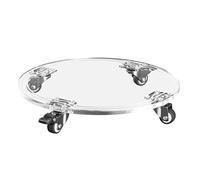 DLAZUM Soporte Redondo de acrílico para Plantas con Ruedas, Carrito para macetas con Ruedas, Soporte móvil para macetas para Uso Interior y Exterior, Carrito Universal para Plan,26CM