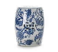 DLAZUM Taburete de jardín de cerámica Decorativa Jingdezhen, de Porcelana Azul y Blanca Pintada a Mano a Alta Temperatura.,Blue