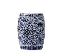 DLAZUM Taburete de jardín de cerámica Decorativo, Tambor de Porcelana Azul y Blanca, Adornos Chinos para decoración de Oficina.,Blue