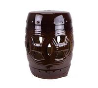 DLAZUM Taburete de jardín de cerámica, Taburete Decorativo de cerámica, Taburete de tocador Ahuecado, Nuevo Taburete de Tambor Redondo Chino, para baño, Patio, Sala de Estar, Muelle f,B