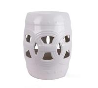 DLAZUM Taburete de jardín de cerámica, Taburete Decorativo de cerámica, Taburete de tocador Ahuecado, Nuevo Taburete de Tambor Redondo Chino, para baño, Patio, Sala de Estar, Muelle f,3