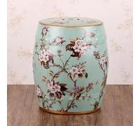 DLAZUM Taburete de jardín Decorativo de cerámica, esmaltado, para salón, baño, balcón y Patio.,Blue