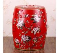 DLAZUM Taburete de jardín Decorativo de cerámica, esmaltado, para salón, baño, balcón y Patio.,Red