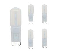 DLEDMOP Bombilla LED G9 Bombillas LED 3W 5W 7W T4 220V G9 Blanco Cálido 3000K G9 Base Araña De Cristal Iluminación Omnidireccional De 360 ° Iluminación Del Hogar,Blanco Cálido,3W-5PCS