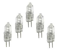 DLEDMOP Lámpara De Halógeno 5 Uds G4 6V Bombilla Halógena 10W 20W 25W 30W Lámpara Bipin Luces Interiores 2900K Blanco Cálido,20W,5 Uds.