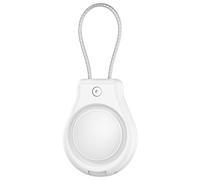DLENP Colgante para AirTag,funda impermeable con llavero Apple Airtag Llavero Secure Holder con cable, Air Tag Lock Case Funda Protectora Accesorios para Llaves, Equipaje, Más - Blanco