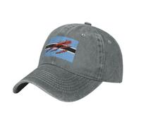 DLERFLOVR Gorra Vaquera Vintage Estética Callejera Étnica, Gorra de béisbol Ajustable Unisex Bandera De Botsuana, Gorras Hombre en Apariencia gastada para Casuales, Running, Beisbol, Tenis, Golf